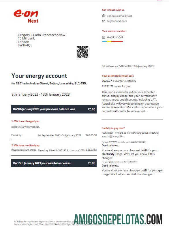 realista REINO UNIDO E NO modelo Word e PDF de conta de serviços públicos